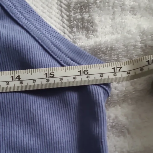 Calvin Klein Light Blue Ribbed Tank Top - Picture 7 of 8